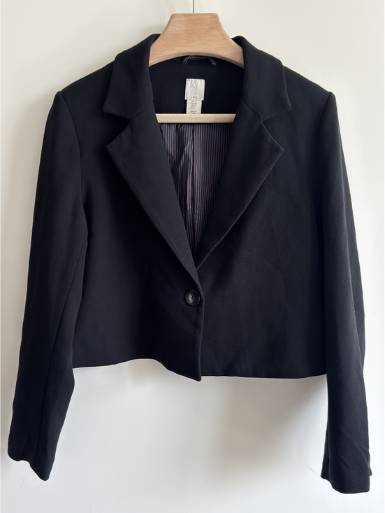 Joie Jackets & Blazers - Joie Black Cropped One Button Blazer Jacket Stretch Career Office Women’s L